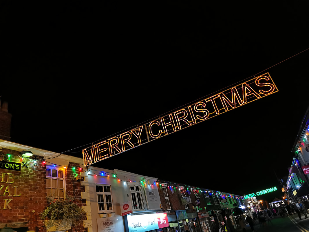 Merry Christmas, Lights, Chester, Xmas, Festive